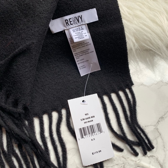 Renvy black scarf with heart detail NWT  - Picture 5 of 7